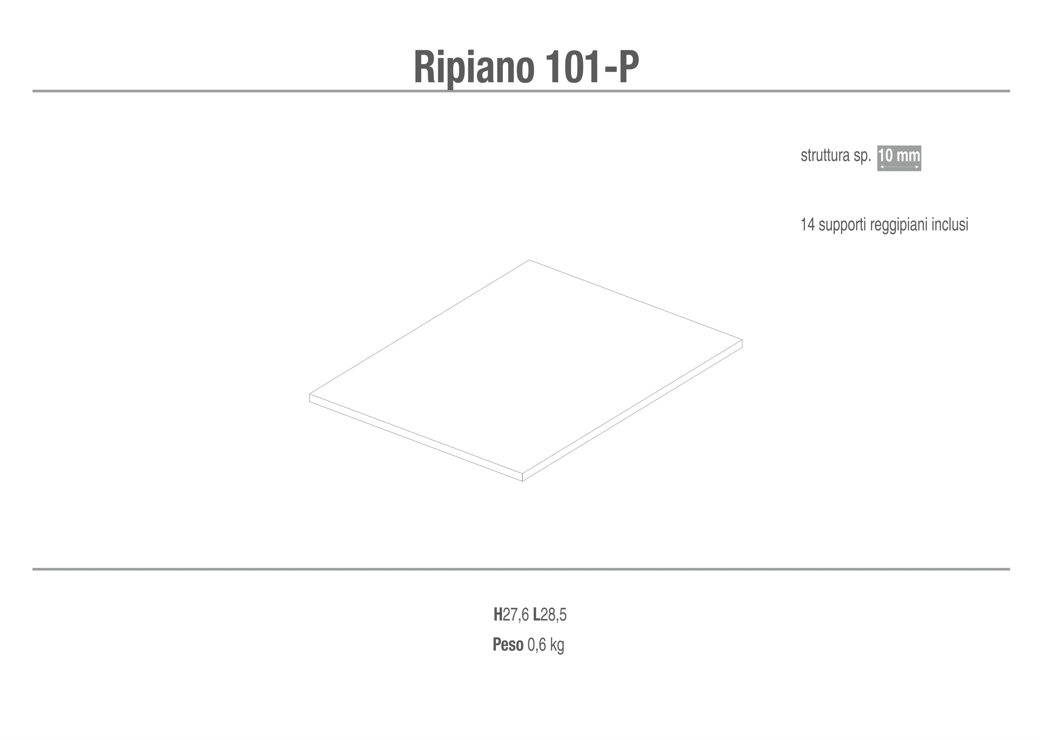 SHELF WITH SUPPORTS 101-P