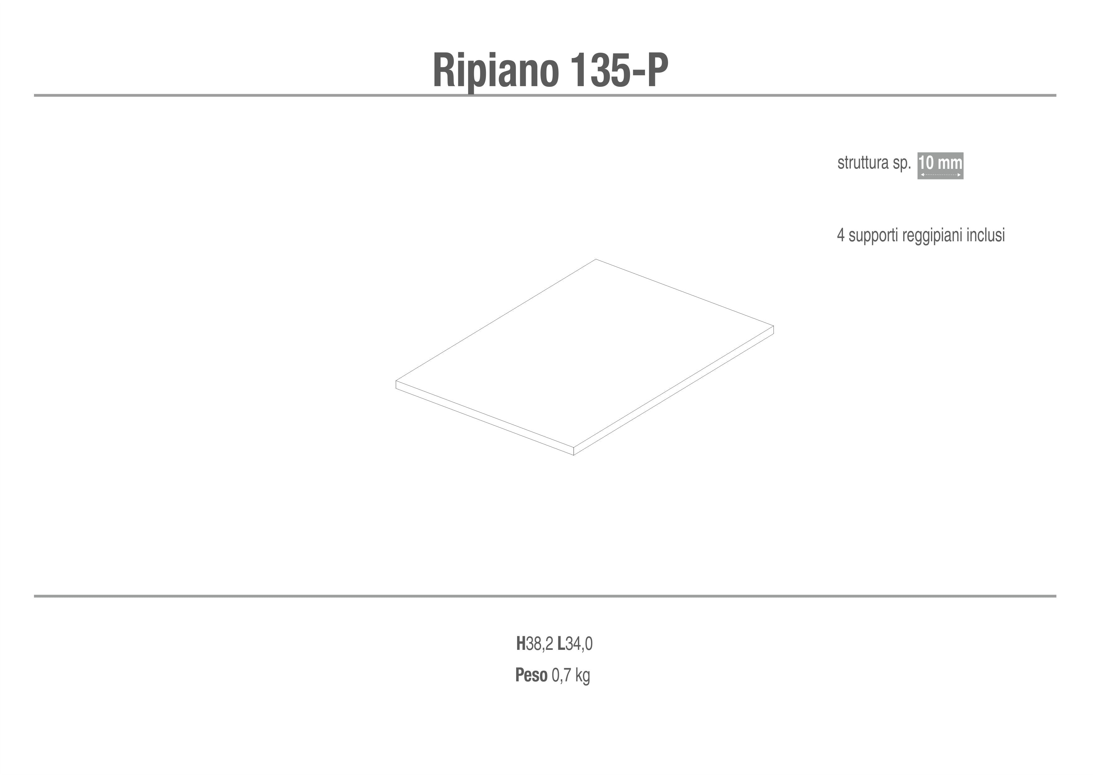 SHELF WITH SUPPORTS 135-P