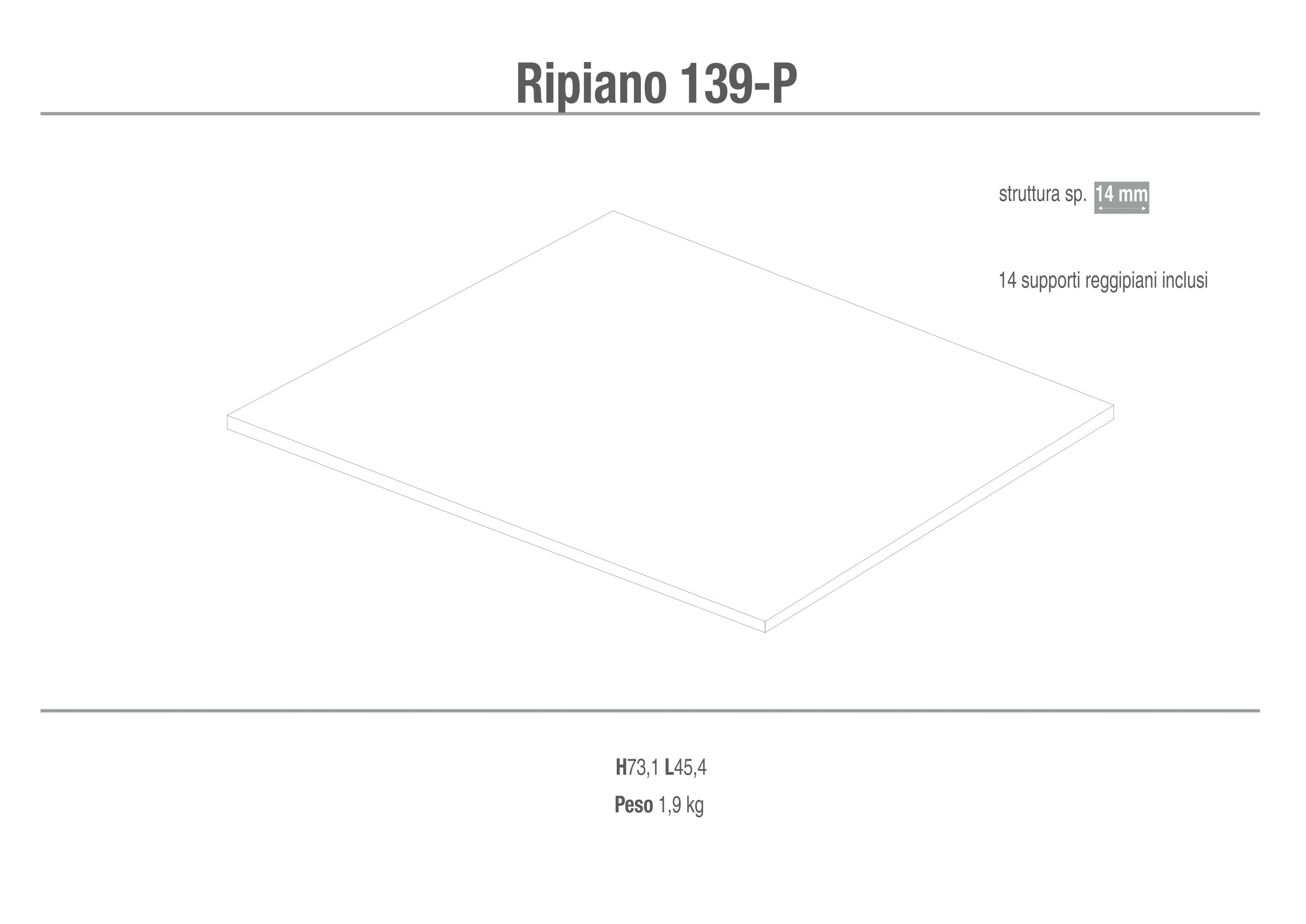 SHELF WITH SUPPORTS 139-P