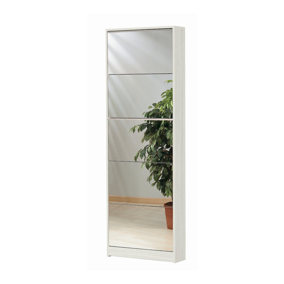 SHOE RACK WITH 5 MIRROR DOORS P.18 185SP-C