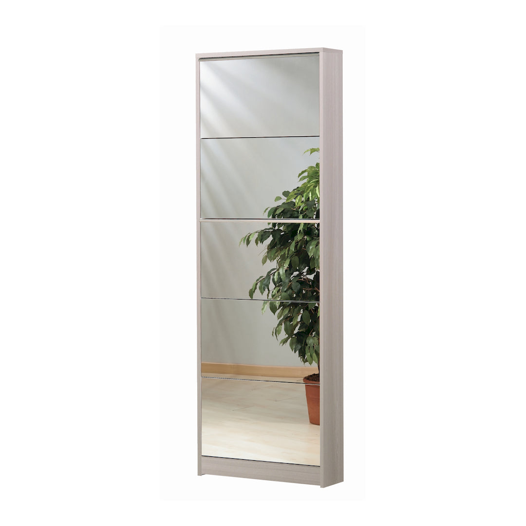 SHOE RACK WITH 5 MIRROR DOORS P.18 185SP-C