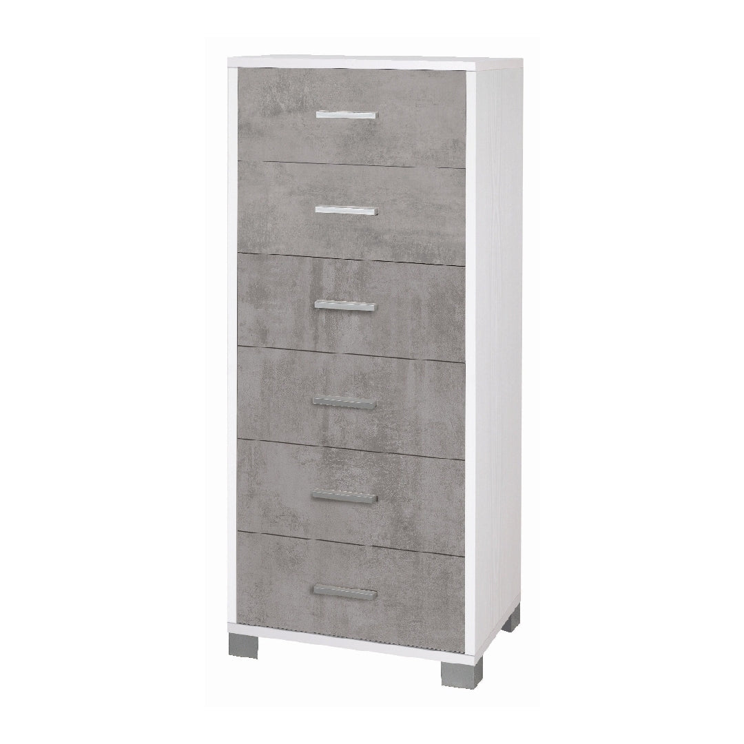 COMMODE CARRÉE 6 TIROIRS 771-C