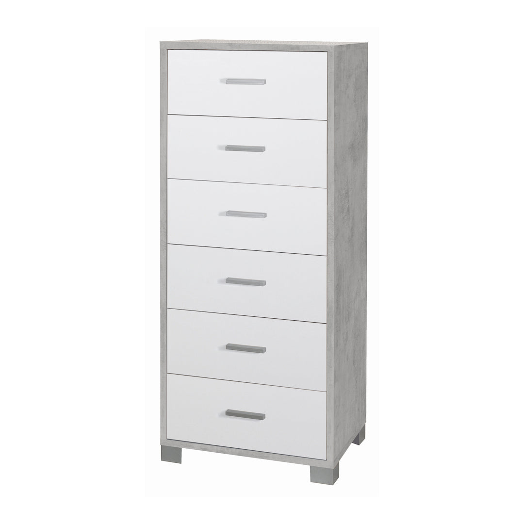 COMMODE CARRÉE 6 TIROIRS 771-C