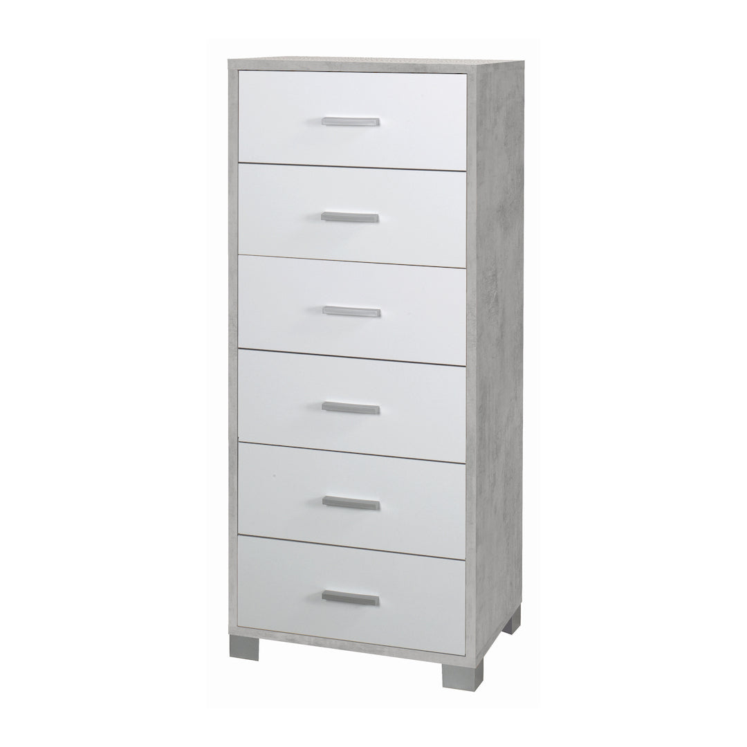 COMMODE CARRÉE 6 TIROIRS 771-C