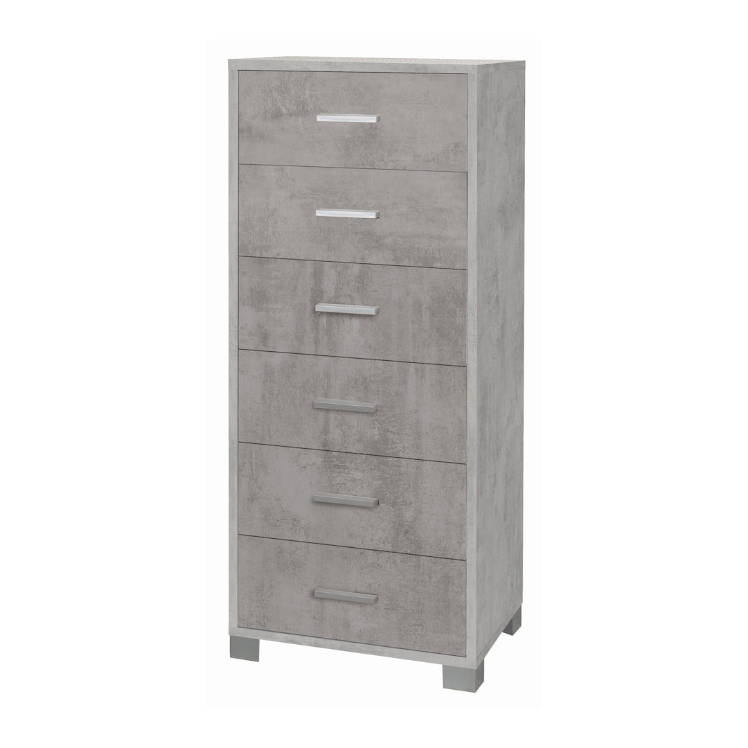 COMMODE CARRÉE 6 TIROIRS 771-C
