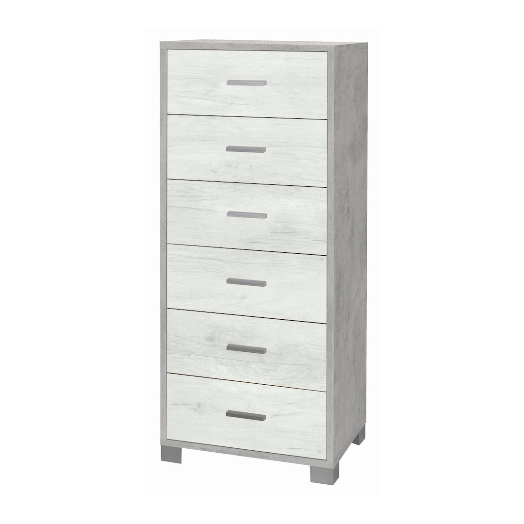 COMMODE CARRÉE 6 TIROIRS 771-C