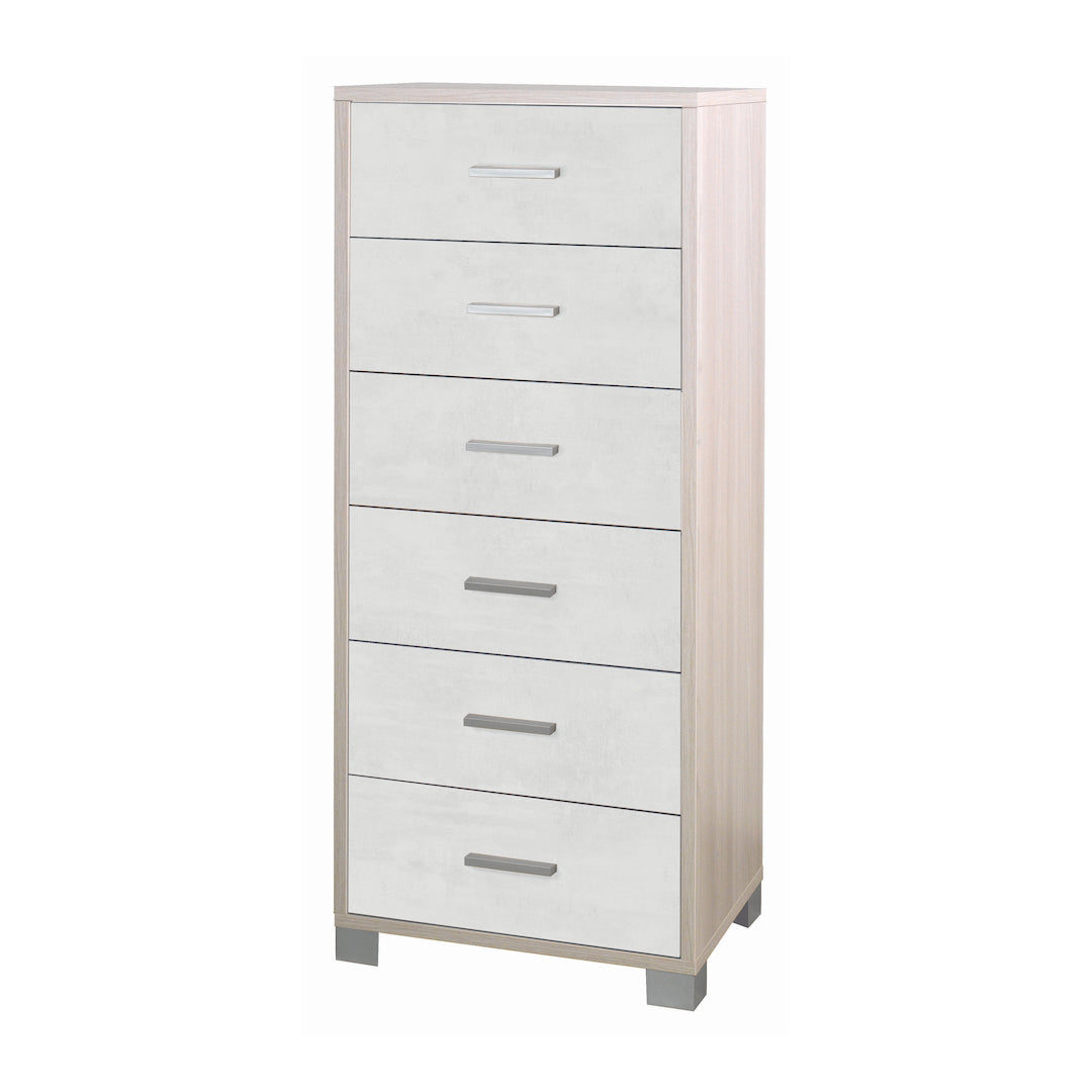 COMMODE CARRÉE 6 TIROIRS 771-C