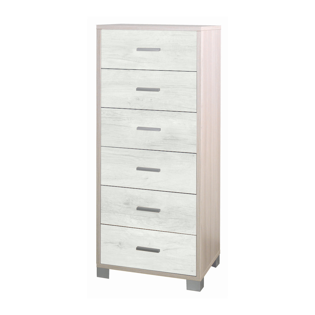 COMMODE CARRÉE 6 TIROIRS 771-C