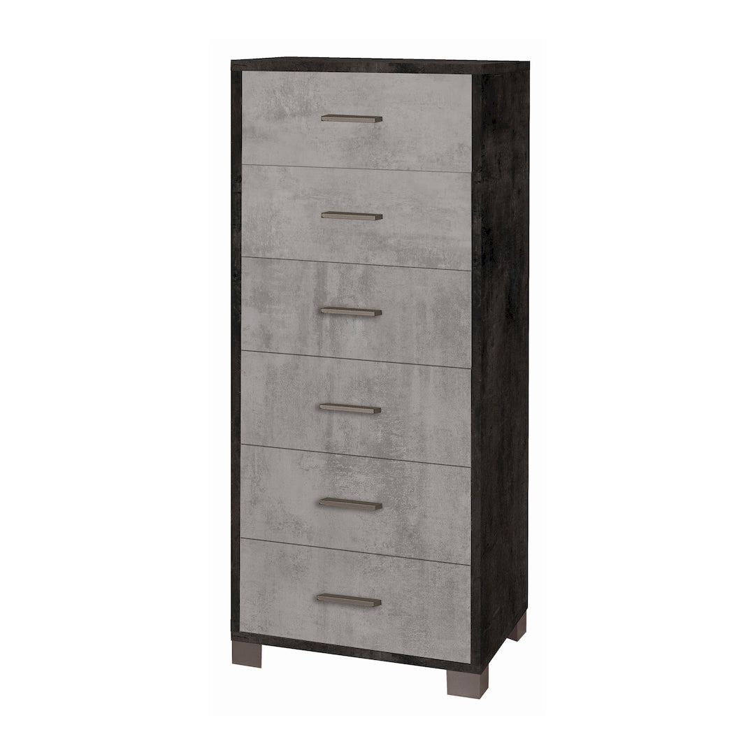 COMMODE CARRÉE 6 TIROIRS 771-C