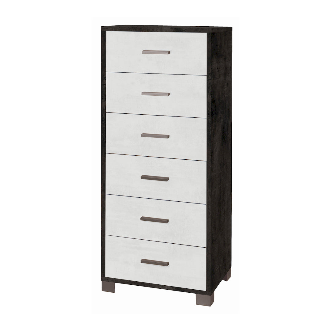 COMMODE CARRÉE 6 TIROIRS 771-C