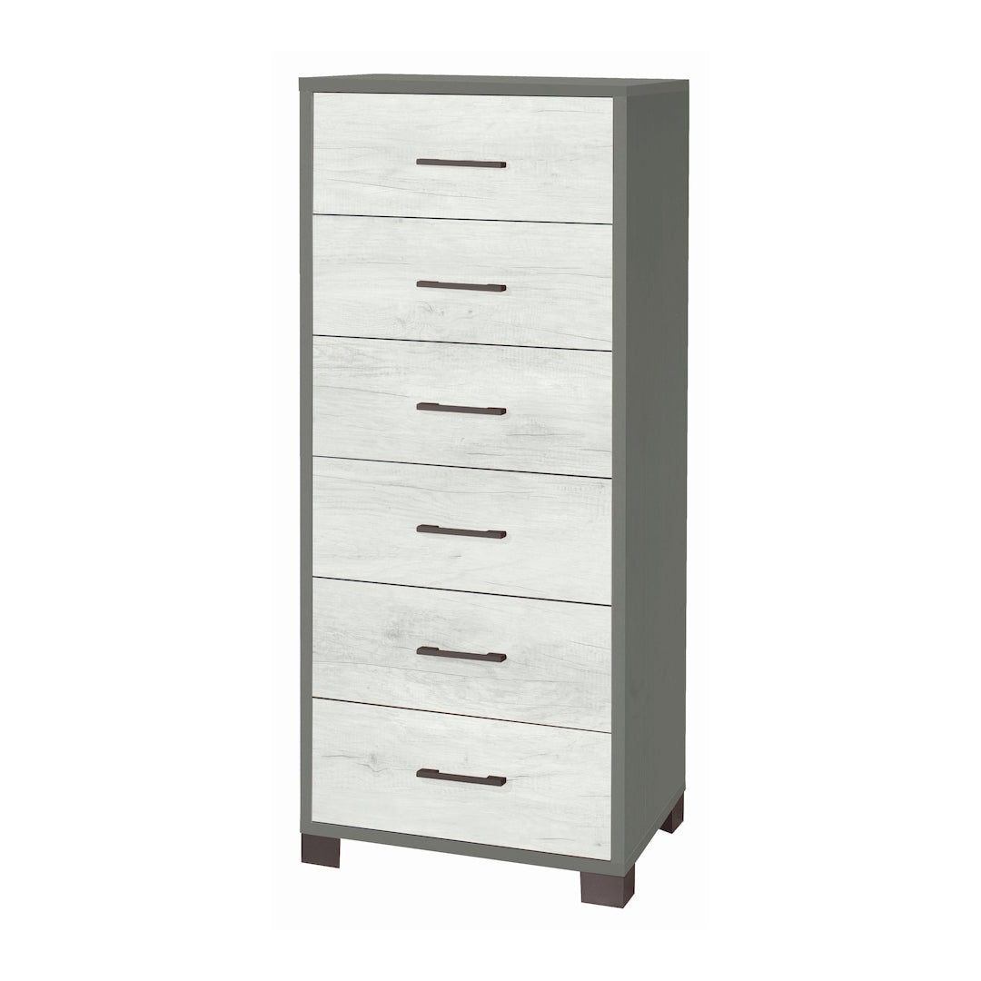 COMMODE CARRÉE 6 TIROIRS 771-C