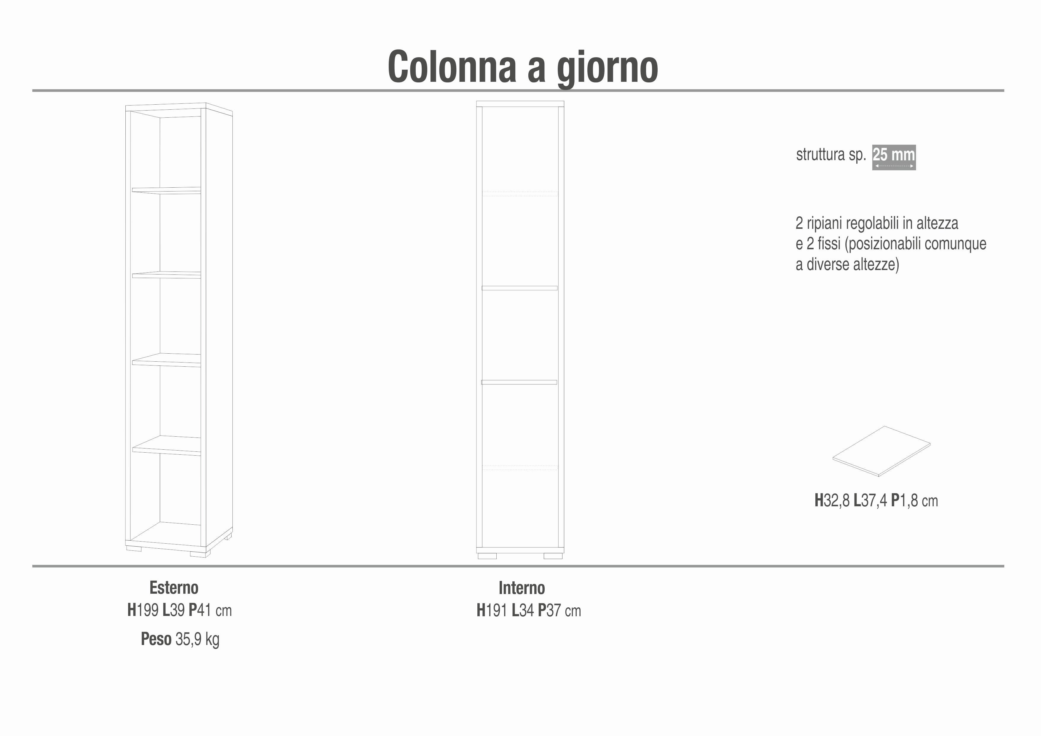 COLONNA A GIORNO H199 L38 KIT DB381K-C