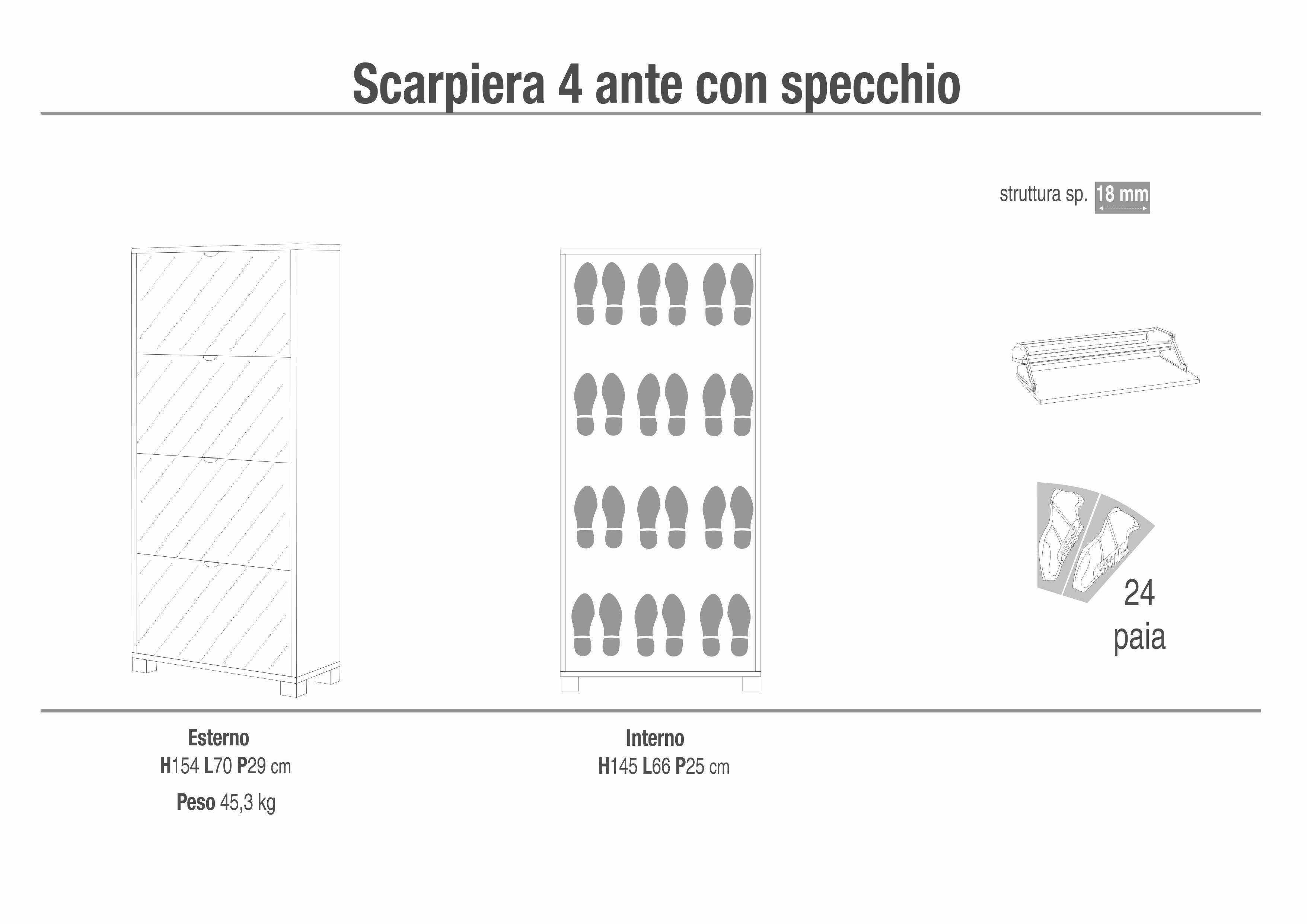 SCARPIERA 4 ANTE SPECCHIO P.29 764SP-C