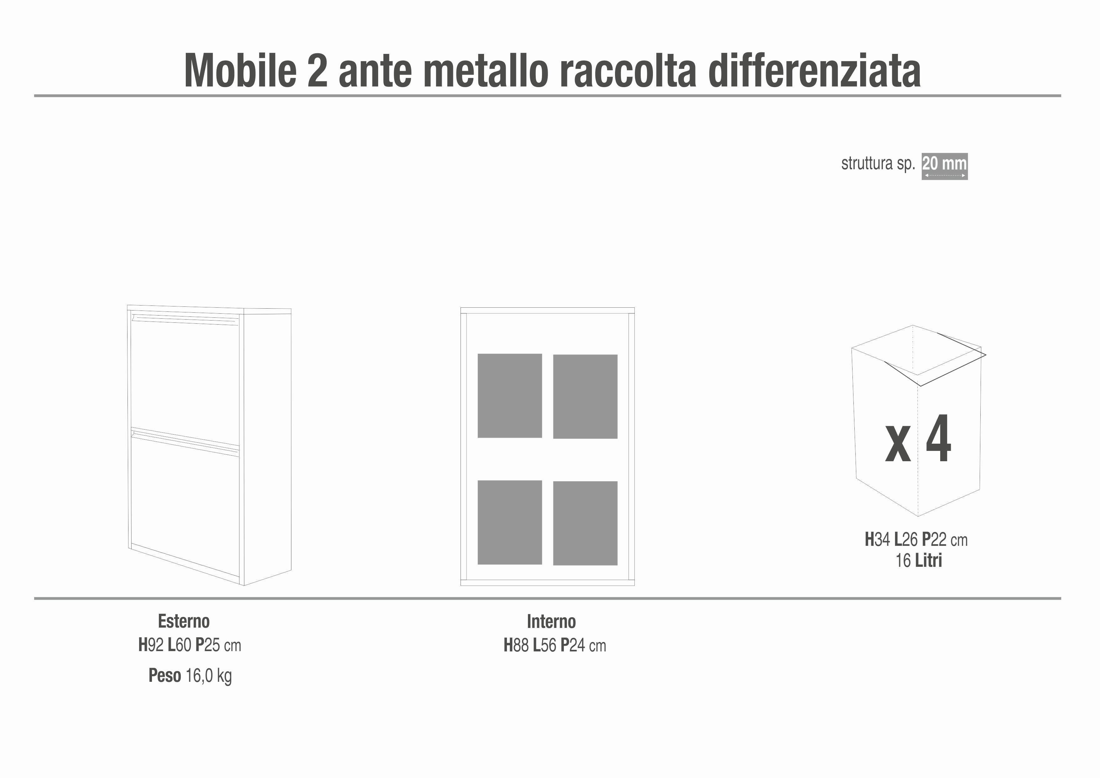 CABINET 4 DOORS DIFFERENTIATED COLLECTION AS204-C