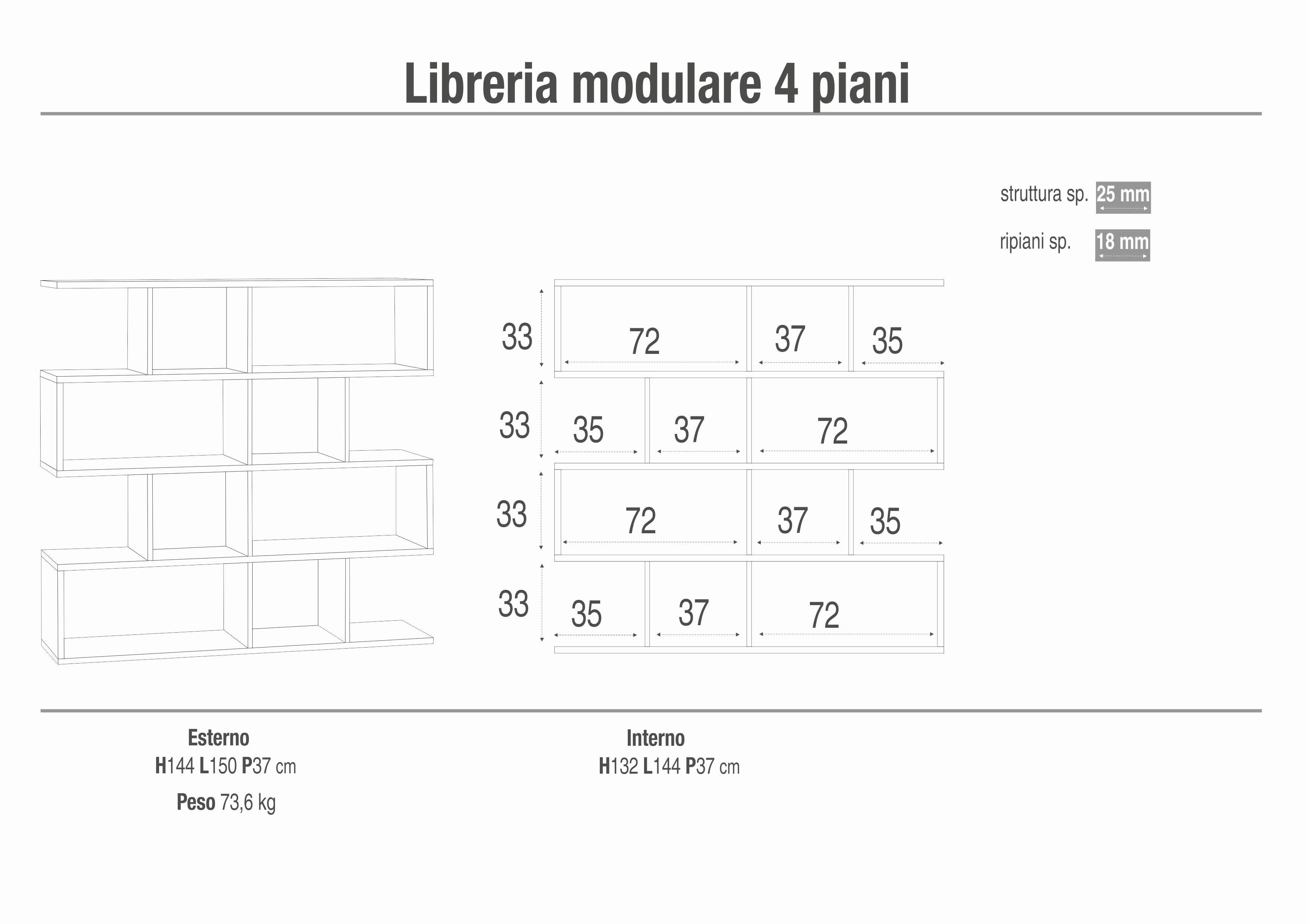 4-SHELF BOOKCASE-DIVIDER KIT DB324K-C